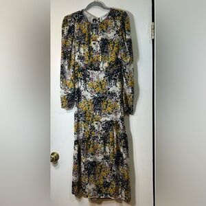 Topshop Floral Midi Dress